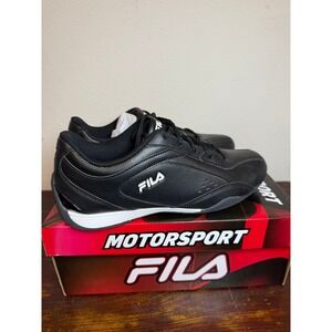 Fila Exalade 6 Women Motorsport Shoes Black Leather Lace Up Sz 9.5